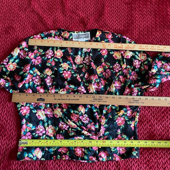 Vintage Pat Orgenti butique 80s Floral Print Blouse/Blazer Button Down Women’s - Picture 5 of 13